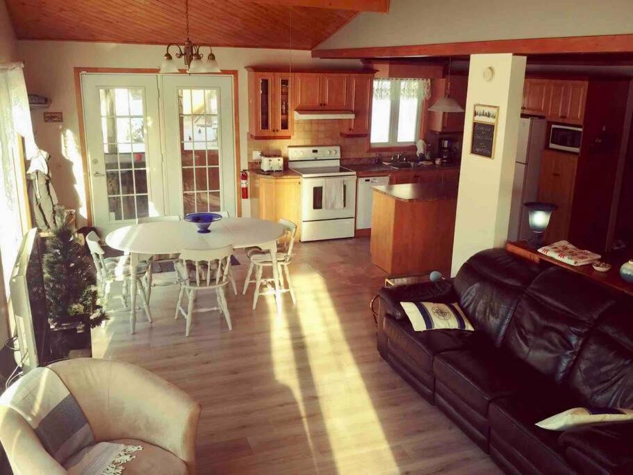 Le Chalet Bleu, Aux Pieds Des Monts-Valin Saint-David-de-Falardeau Exteriér fotografie