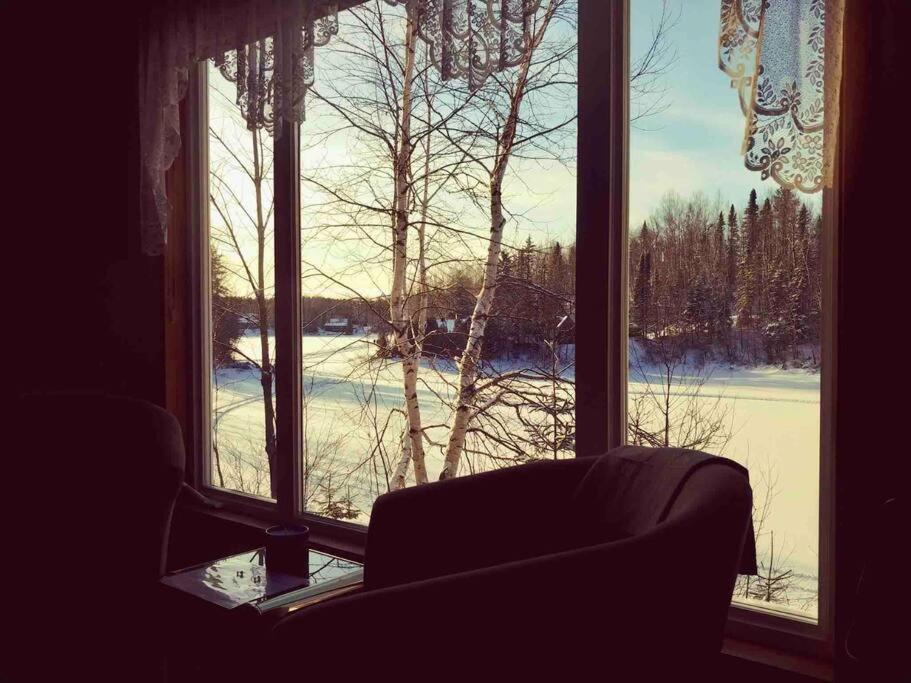 Le Chalet Bleu, Aux Pieds Des Monts-Valin Saint-David-de-Falardeau Exteriér fotografie